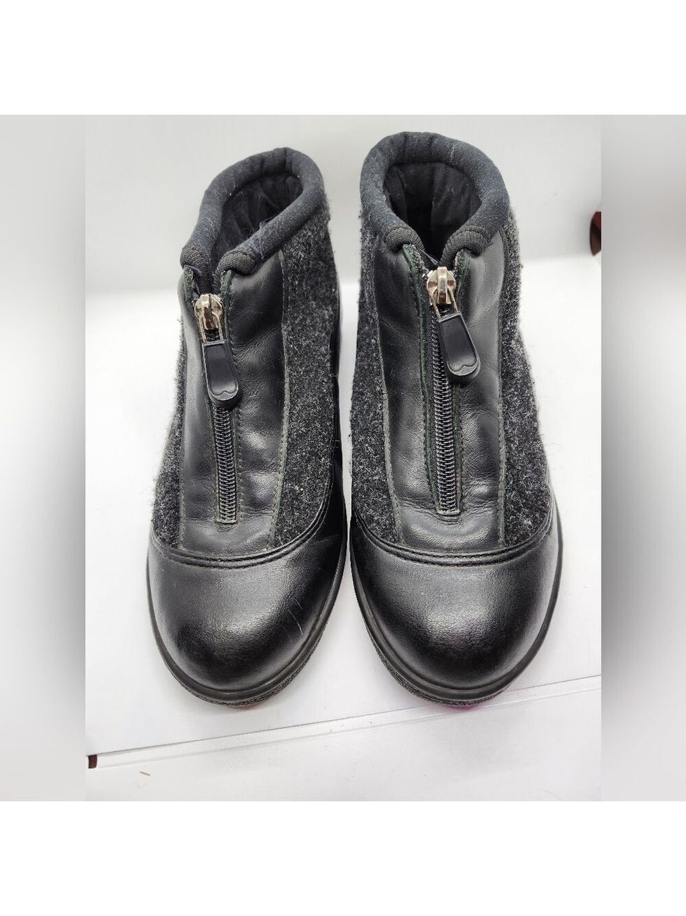 Toe Warmers made in Canada zip closure  wool & leather Vintage sz 8M